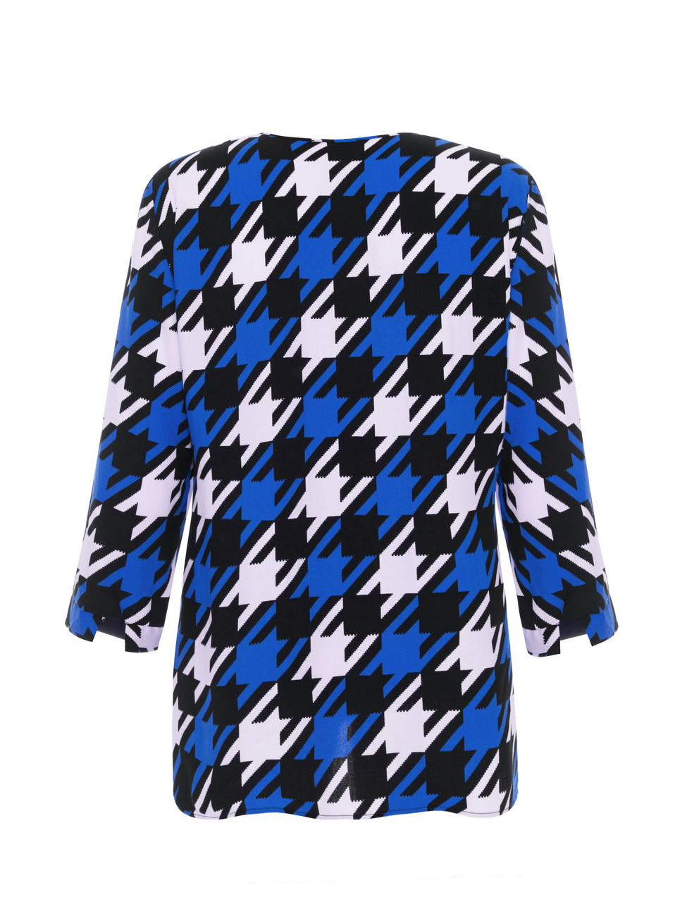 Houndstooth-pattern blouse